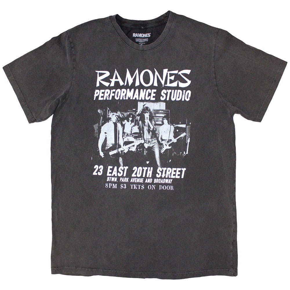 RAMONES ラモーンズ (来日 45周年 ) - East Village / Stone Wash / Tシャツ / メンズ - PGS